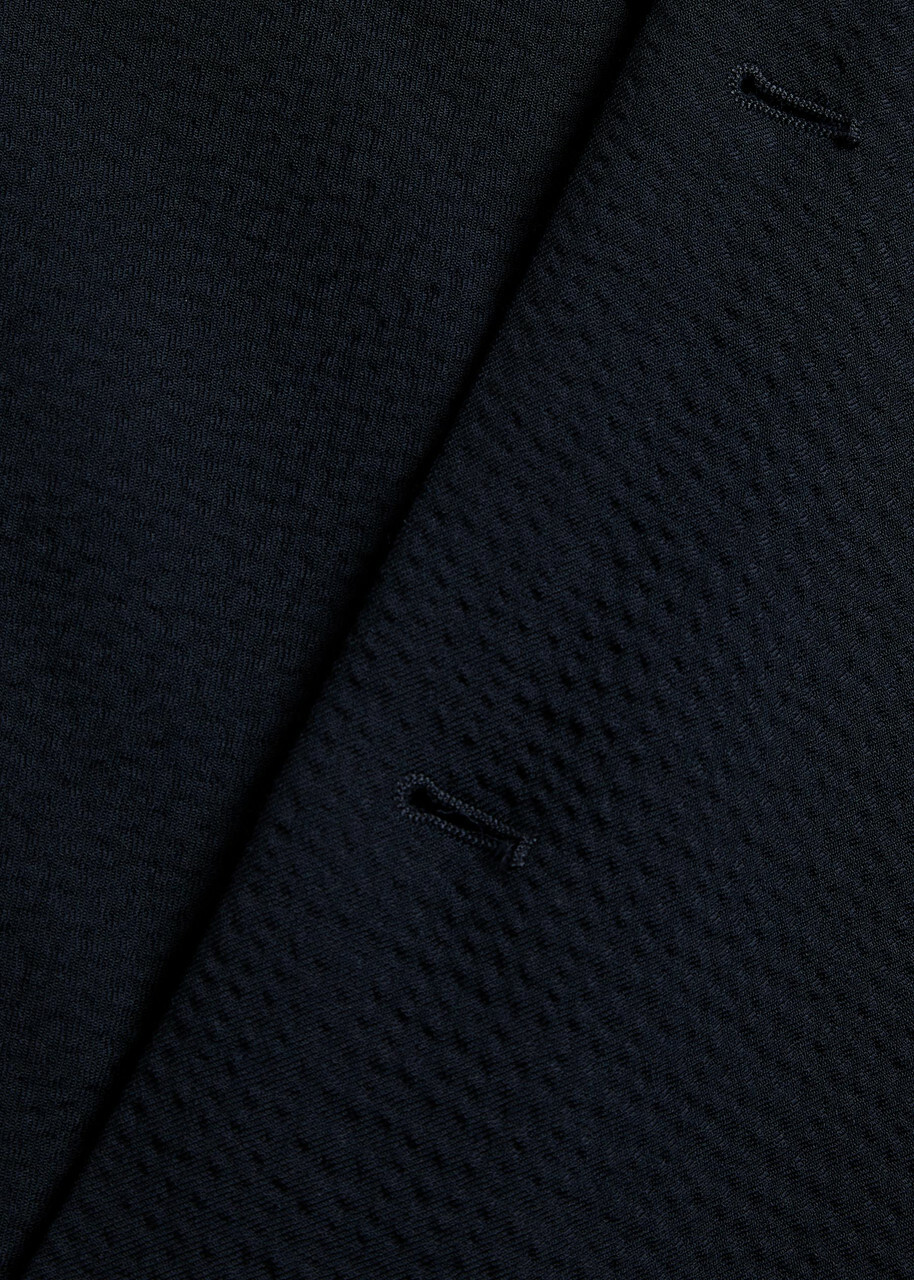 Sunspel Textured Stretch-wool Jacket Navy