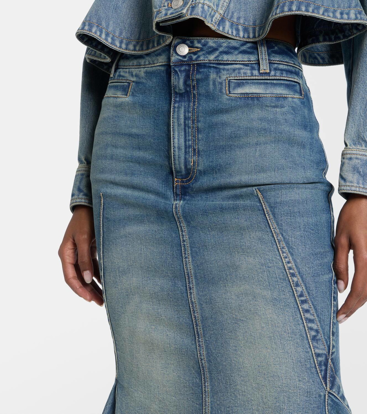 McQueen Denim midi skirt
