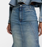 McQueen Denim midi skirt