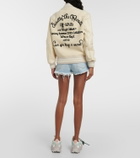 Off-White - Appliqué wool-blend varsity jacket
