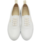 Common Projects White Four Hole Leather Low Sneaker