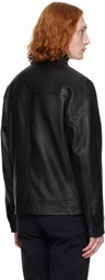 BOSS Black Sheepskin Leather Jacket