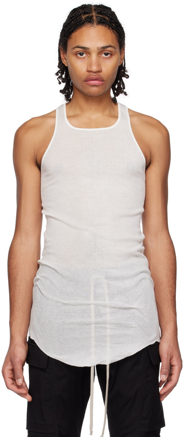 Rick Owens White Basic Tank Top Rick Owens