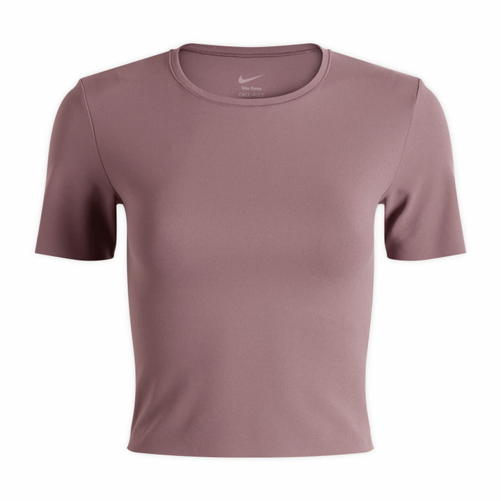 Photo: Nike Women's Zenvy Dri-Fit Short Sleeve T-Shirt in Tattoo/White