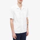 Universal Works Men's Seersucker Summer Overshirt in White