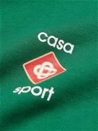 Casablanca - Casa Sport Printed Organic Cotton-Jersey Hoodie - Green