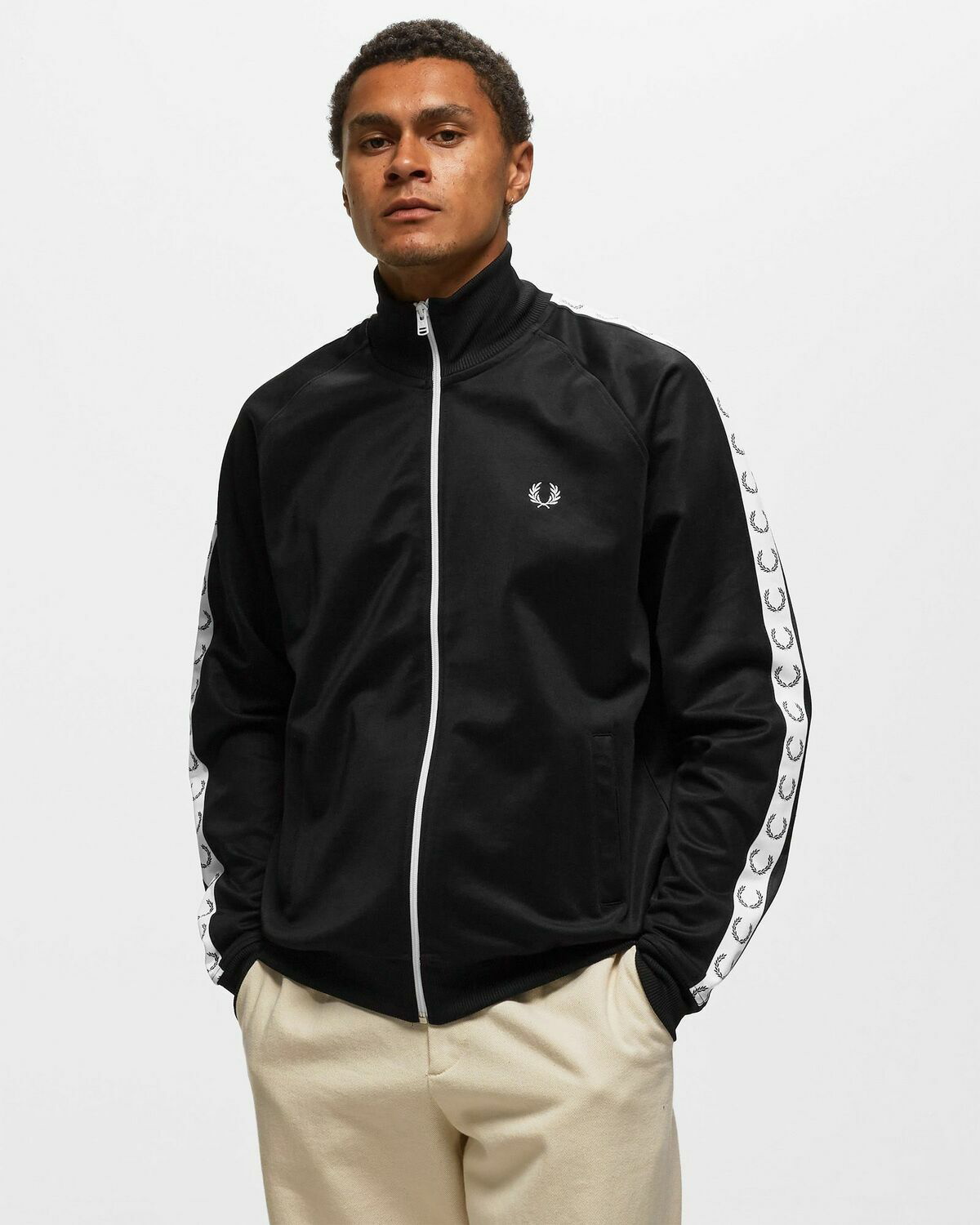 Fred Perry Taped Track Jacket Black Track Jackets