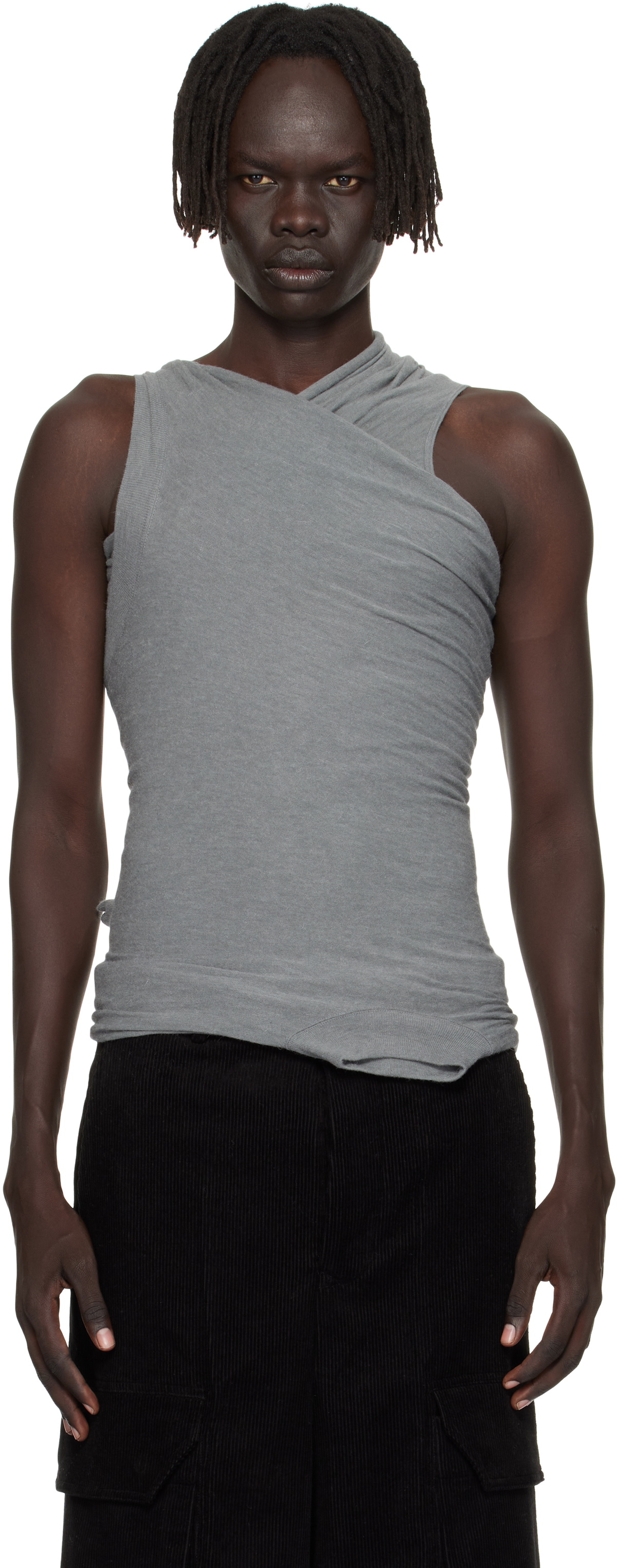 Rick Owens Gray Concordians Hollywood Banana Top Rick Owens