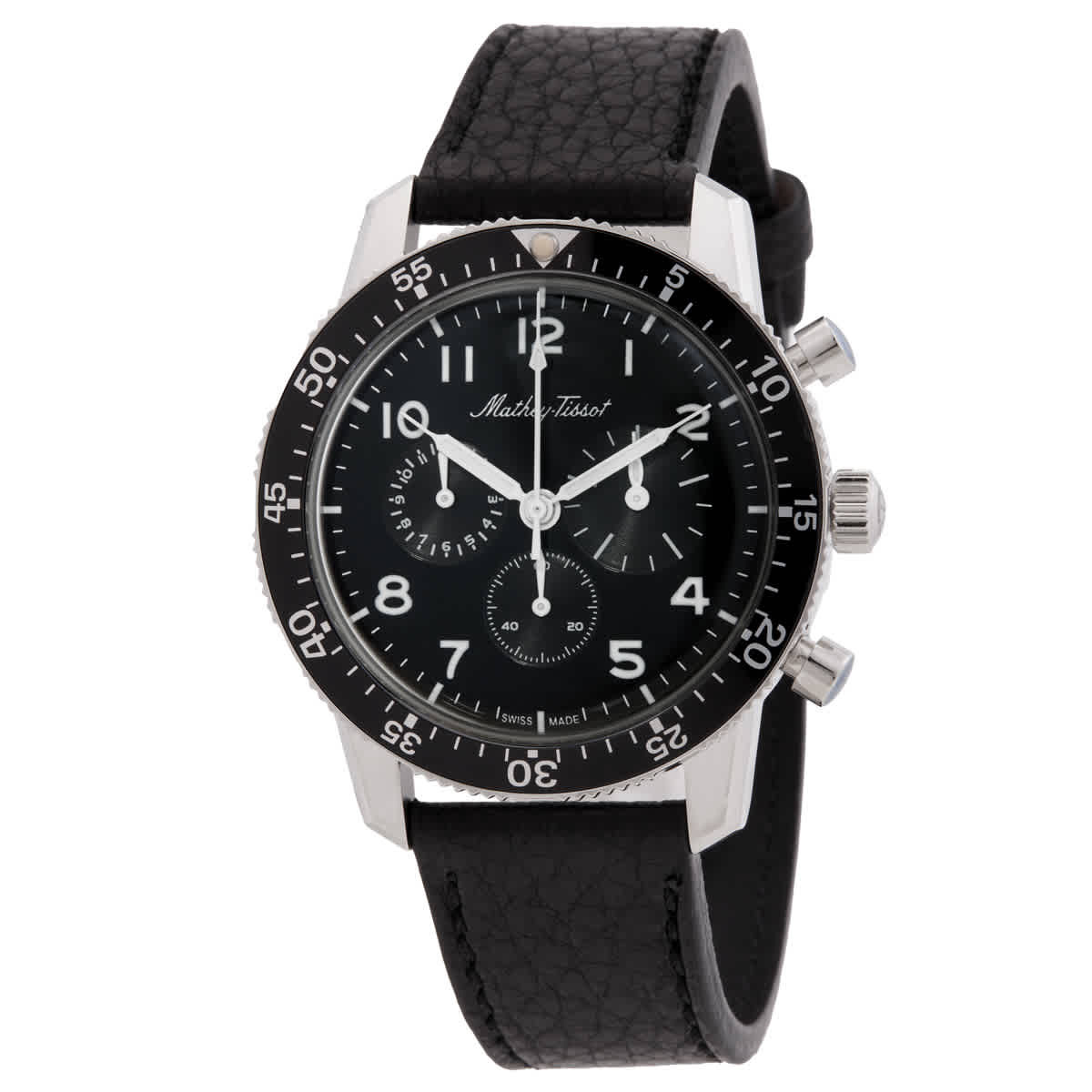 Mathey-Tissot 1968 Chronograph Automatic Black Dial Mens Watch TYPE1968N