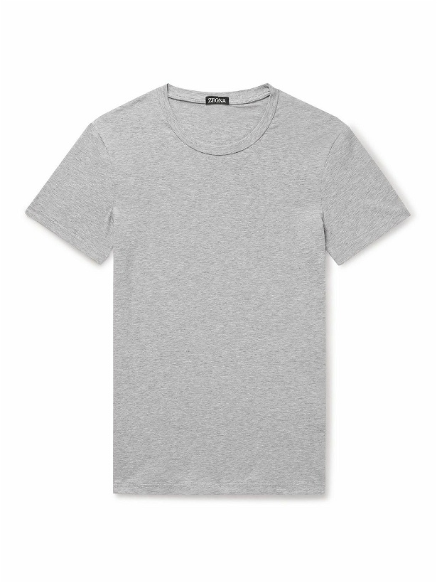 Photo: Zegna - Stretch-Cotton Jersey T-Shirt - Gray