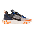 Nike Grey and Orange React Element 97 Sneakers