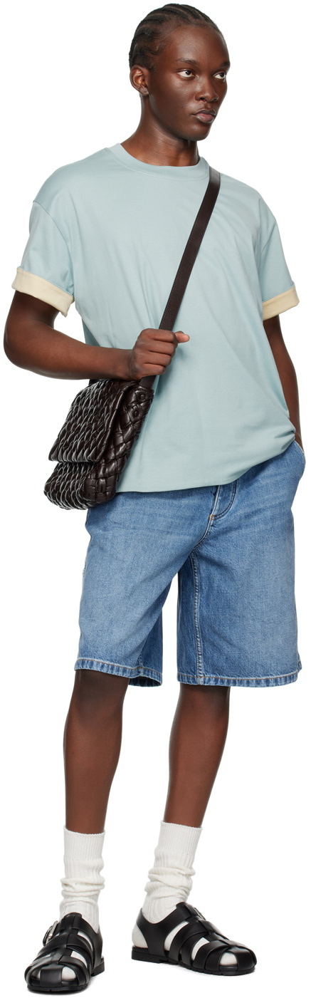 Bottega Veneta Blue Double Layer T-Shirt Bottega Veneta