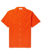 Alex Mill - Camp-Collar Cotton-Seersucker Shirt - Orange