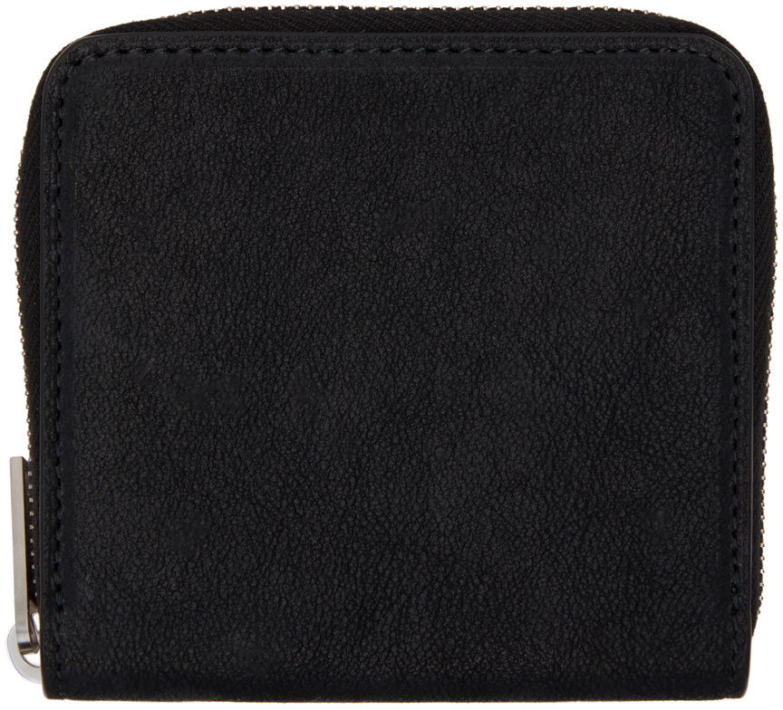 Rick Owens Black Zipped Wallet Rick Owens