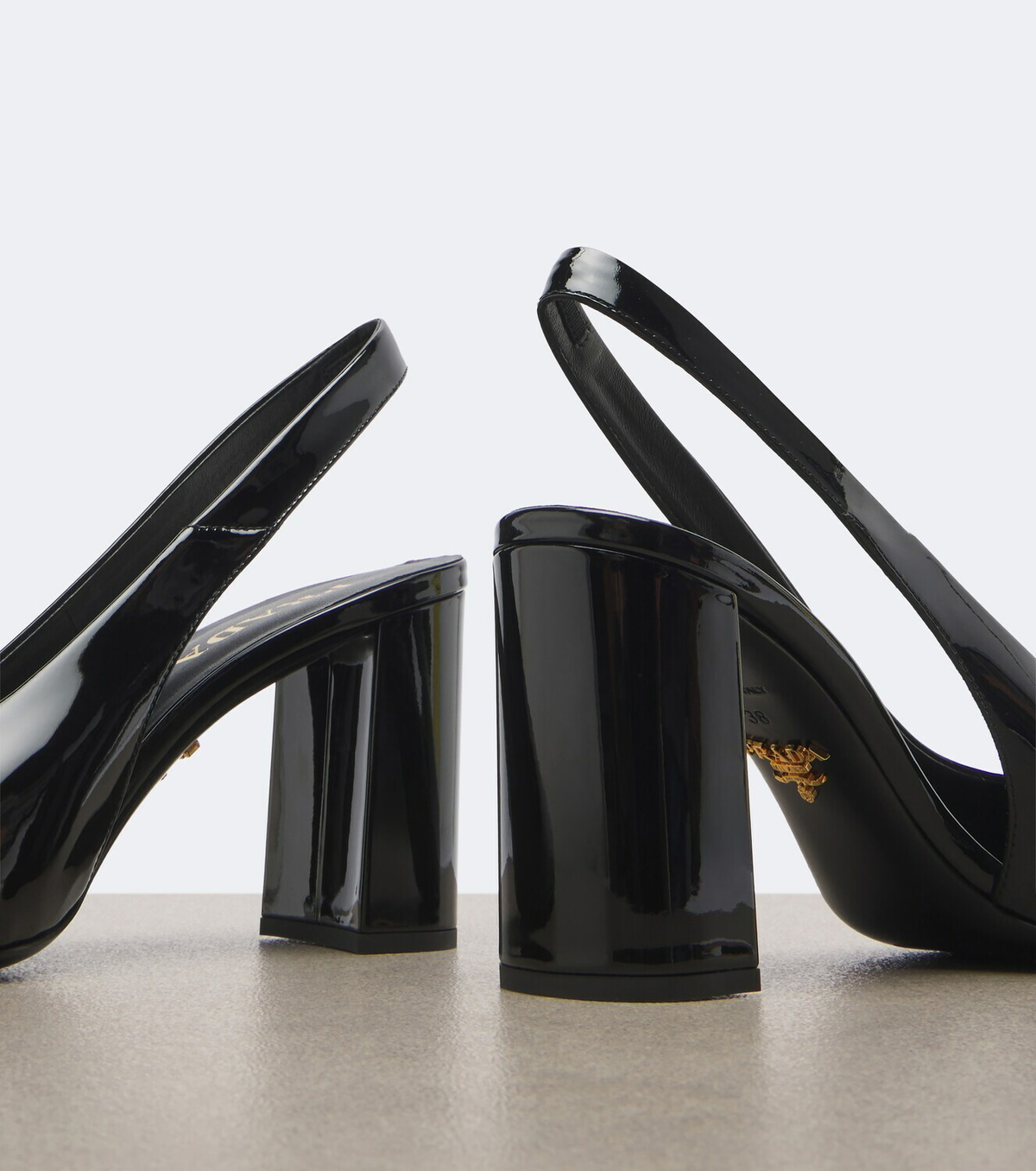Prada Patent leather slingback pumps