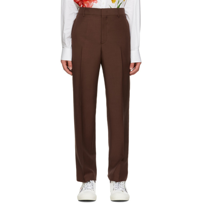 Photo: Valentino Brown Wool and Mohair Trousers