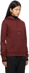 Études Burgundy Klein Logo Hoodie