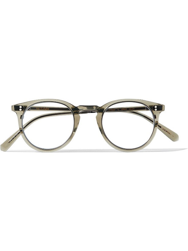 Photo: Mr Leight - Crosby C Round-Frame Acetate and White Gold-Plated Optical Glasses