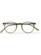 Mr Leight - Crosby C Round-Frame Acetate and White Gold-Plated Optical Glasses