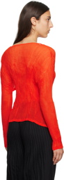 ISSEY MIYAKE Orange Twist 1 Cardigan