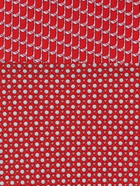 Ferragamo Mens Golf print silk tie in Red