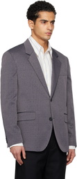 Hugo Gray Checked Modern-Fit Blazer