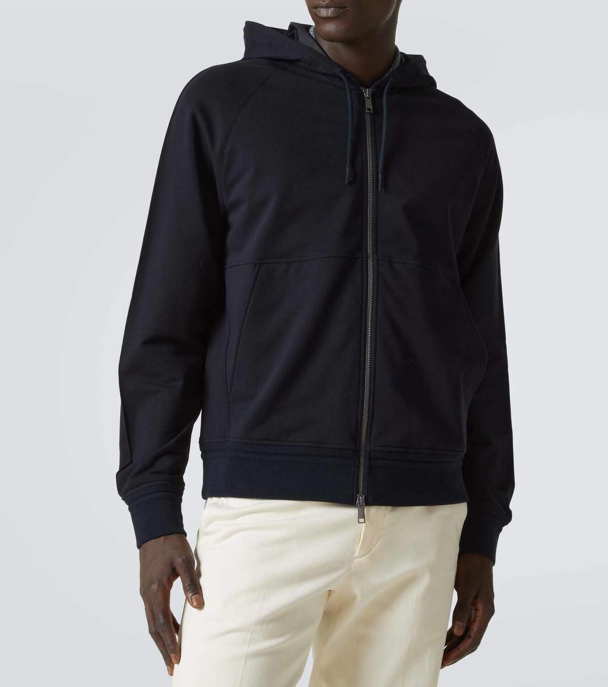 Zegna Zip-up cotton-blend hoodie Zegna Zegna Zip-up cotton-blend hoodie Zegna