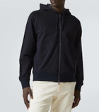 Zegna Zip-up cotton-blend hoodie
