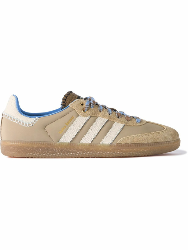Photo: adidas Originals - Wales Bonner Samba Suede and Leather-Trimmed Shell Sneakers - Neutrals