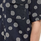 Eastlogue Men's Holiday Short Sleeve Shirt in Black/White Dot