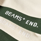 END. x Beams Plus 'Ivy League' Schoolboy Sock - 2 Pack in Ivory/Dark Green