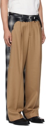 MMIC Beige Paneled Trousers