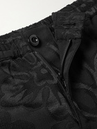 STÜSSY - Bryan Floral-Jacquard Cotton-Blend Trousers - Black