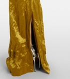 Erdem Embellished off-shoulder satin gown