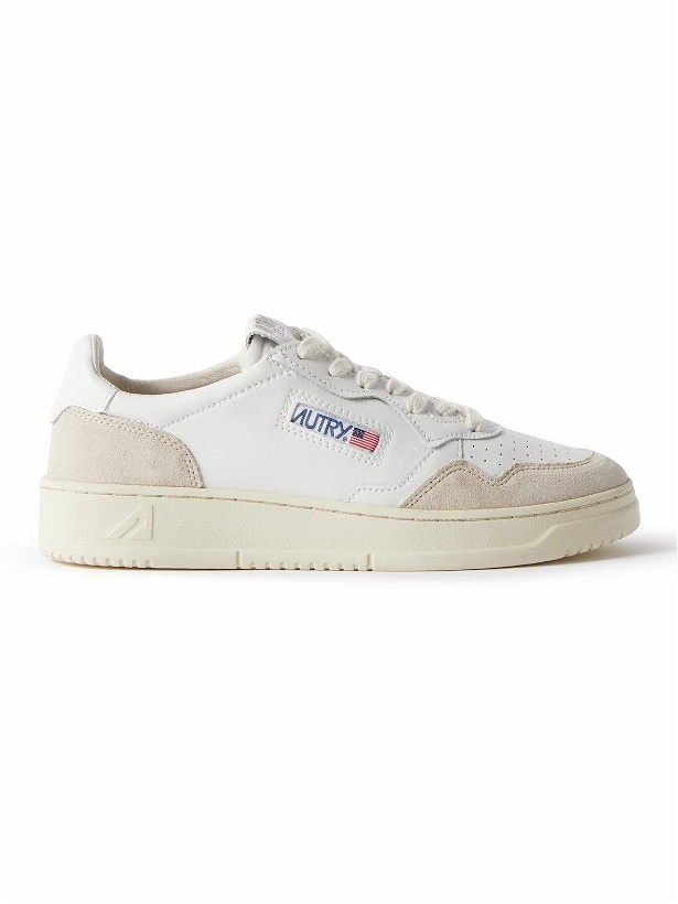 Photo: Autry - Medalist Two-Tone Suede-Trimmed Leather Sneakers - White