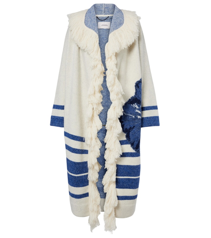 Photo: Dorothee Schumacher Poppy Garden fringed jacquard coat