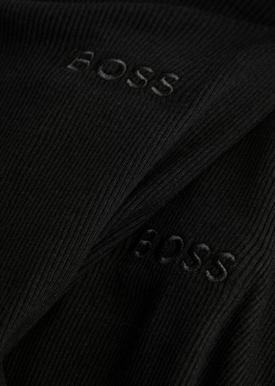 Boss Logo-embroidered Cotton Tank set of Three Black