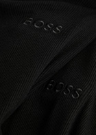 Boss Logo-embroidered Cotton Tank set of Three Black