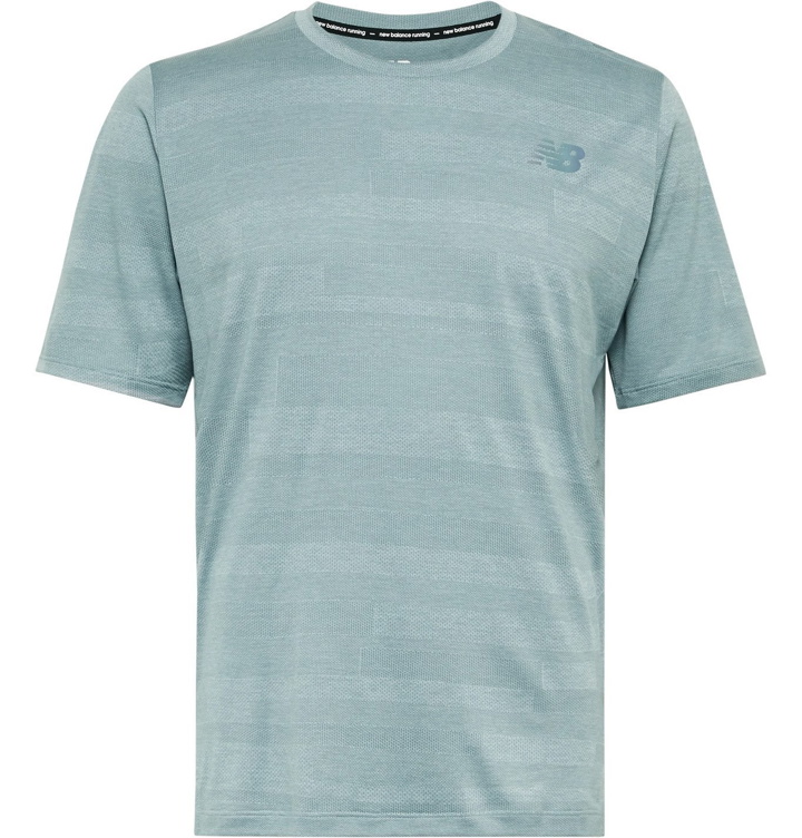 Photo: New Balance - Q Speed Fuel Jacquard-Knit T-Shirt - Gray
