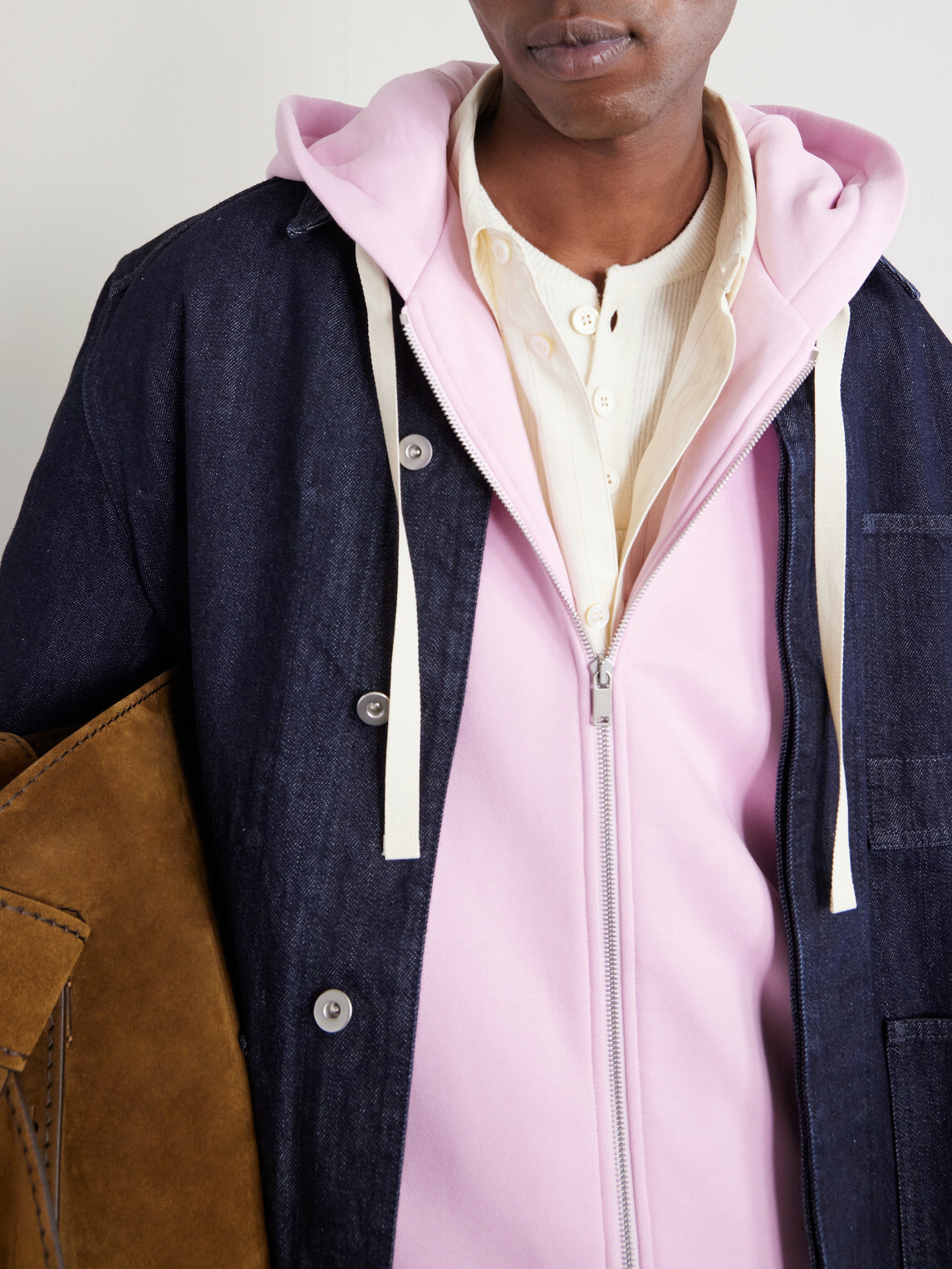 Jil Sander - Cotton-Jersey Zip-Up Hoodie - Pink