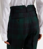 Polo Ralph Lauren Belted checked high-rise wool tapered pants