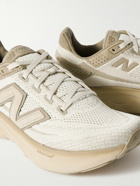 New Balance - 1080 Leather-Trimmed Mesh Running Sneakers - Neutrals