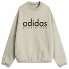 Adidas x FOG adidas x Fear Of God Athletics Cotton Fleece Crew Sweat in Medium Grey Heather