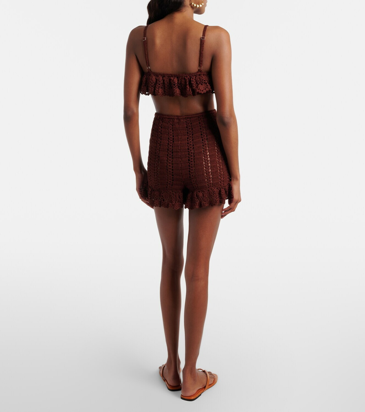 Anna Kosturova Crochet cotton shorts