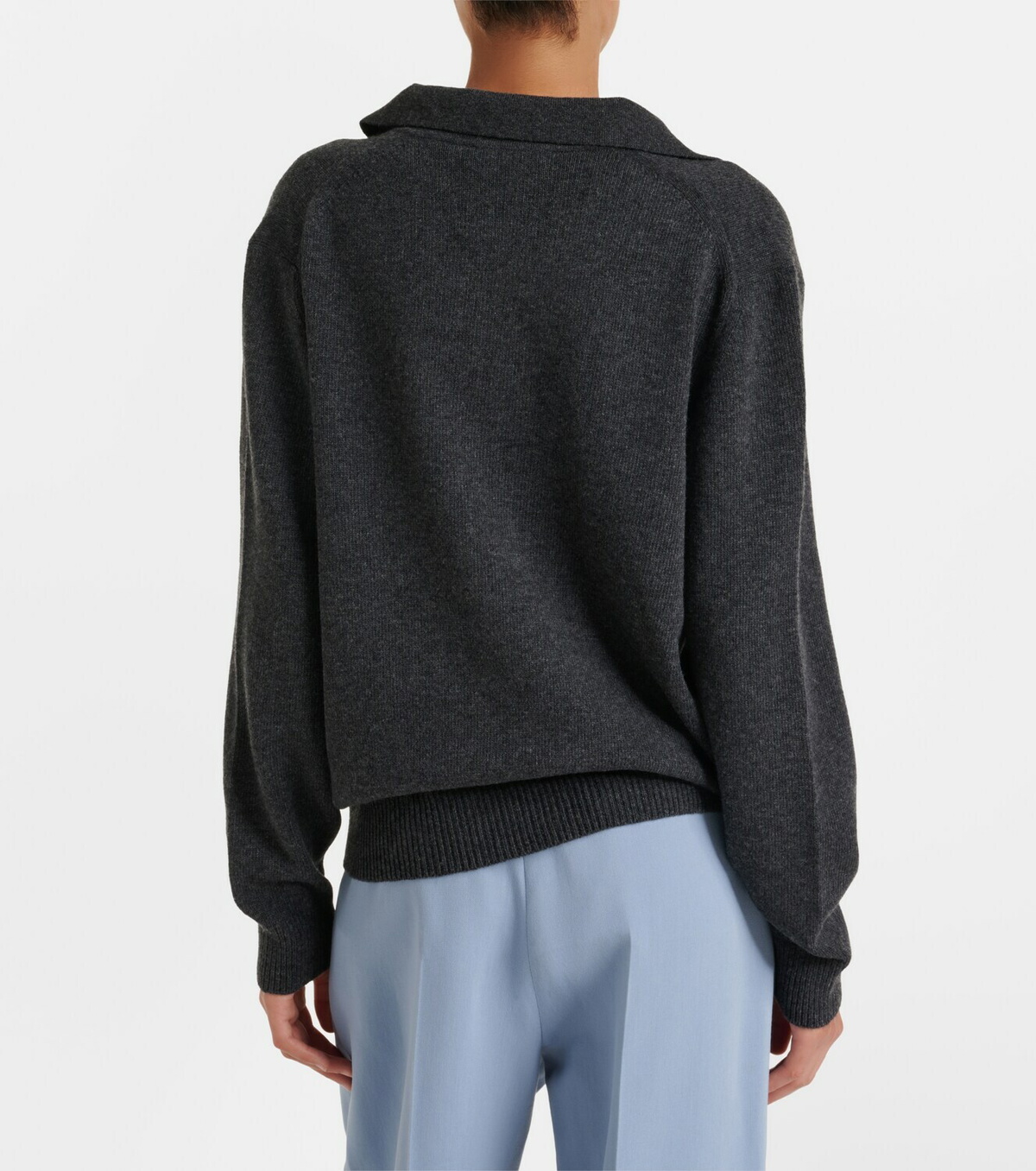 Victoria Beckham Genevieve wool and cashmere polo sweater