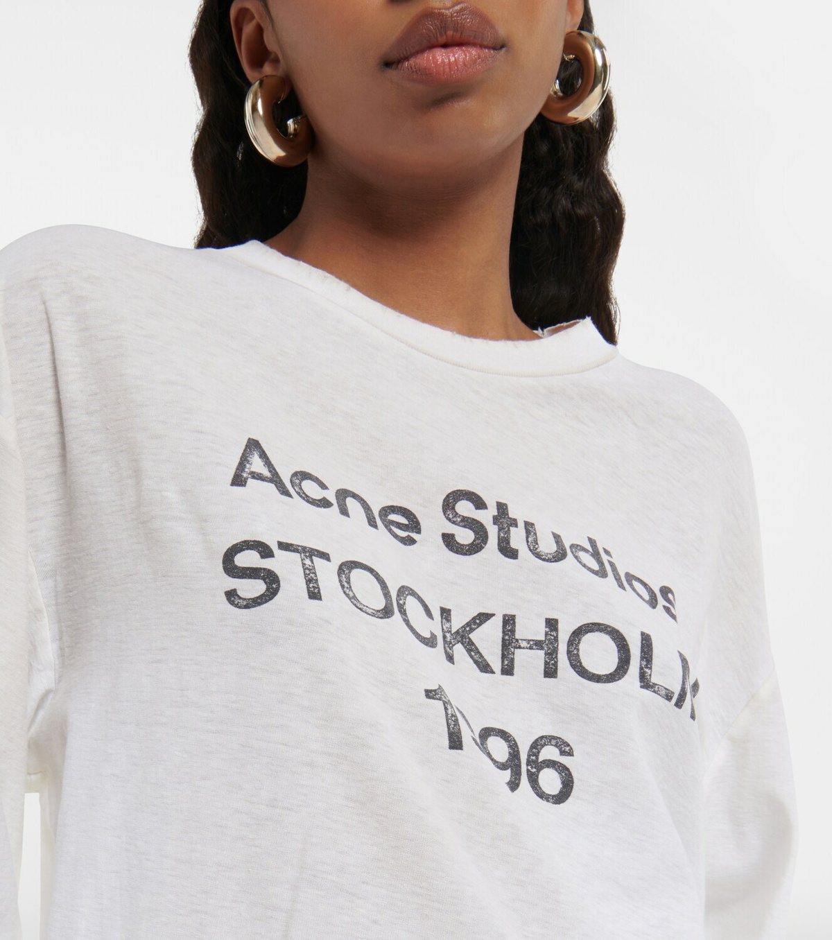 Acne Studios - Logo cotton-blend jersey top Acne Studios