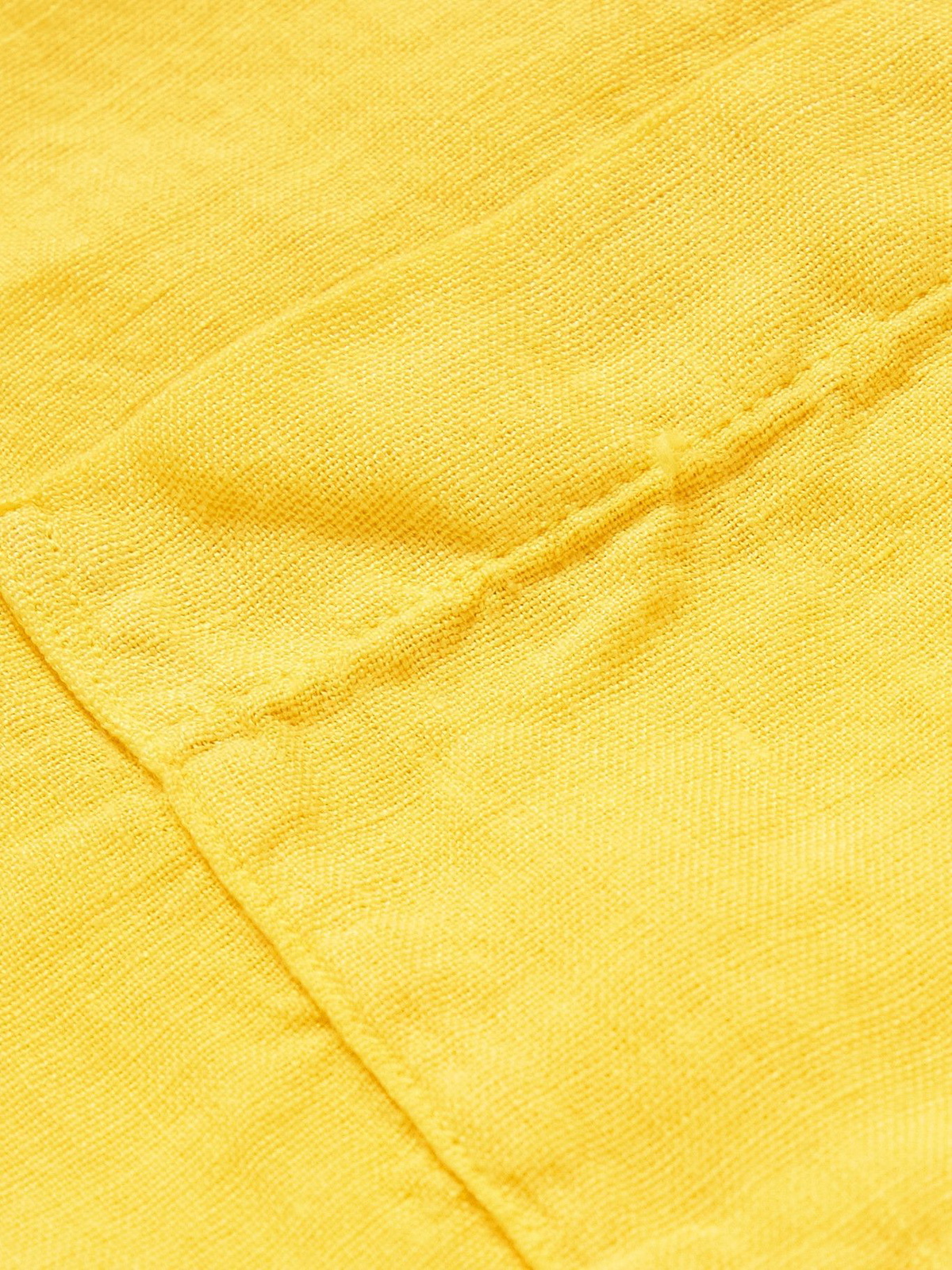 120% - Slim-Fit Linen Shirt - Yellow 120%