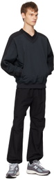 Calvin Klein Navy Double V-Neck Sweatshirt