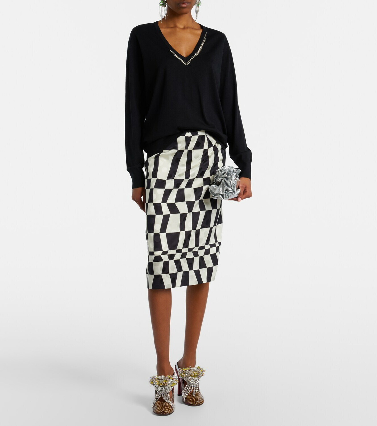 Dries Van Noten Embellished wool sweater