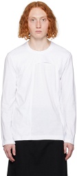 Comme des Garçons Shirt White Layered Long Sleeve T-Shirt